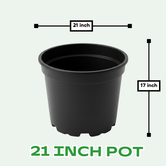 21 inch plastic pot , large size plastic pot for plants 21inch by 17 inch