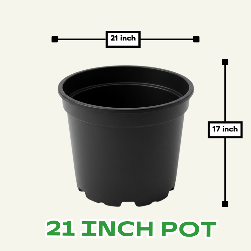 21 inch plastic pot for large trees and landscaping | 21 by 17 inch jumbo pots for gardening
